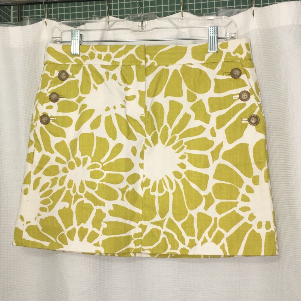 J Crew Green Mini Skirt